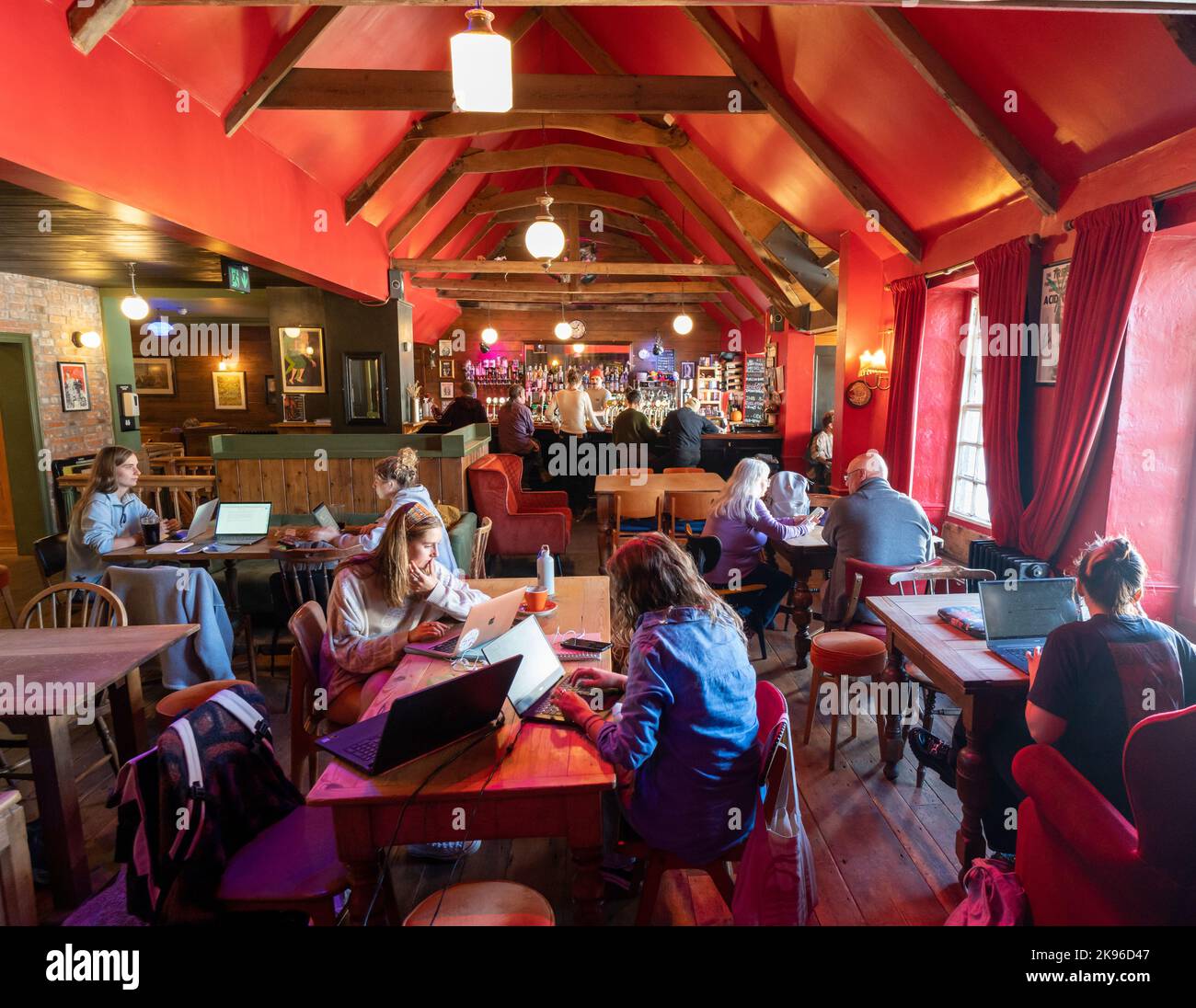Beerwolf Bücher Freehaus Falmouth Cornwall UK Stockfoto