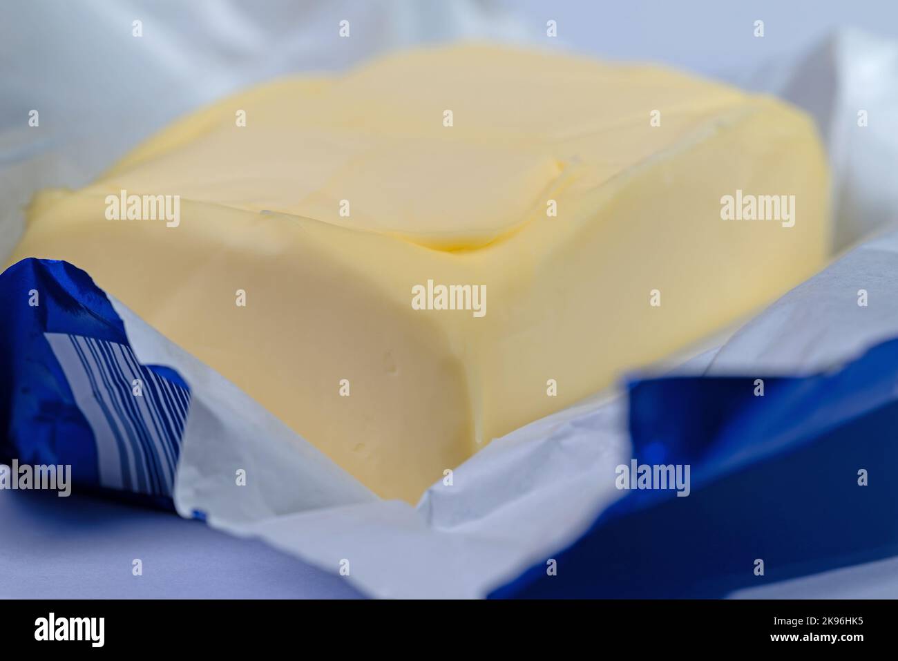 Ein Stock Butter in einer Nahaufnahme Stockfoto