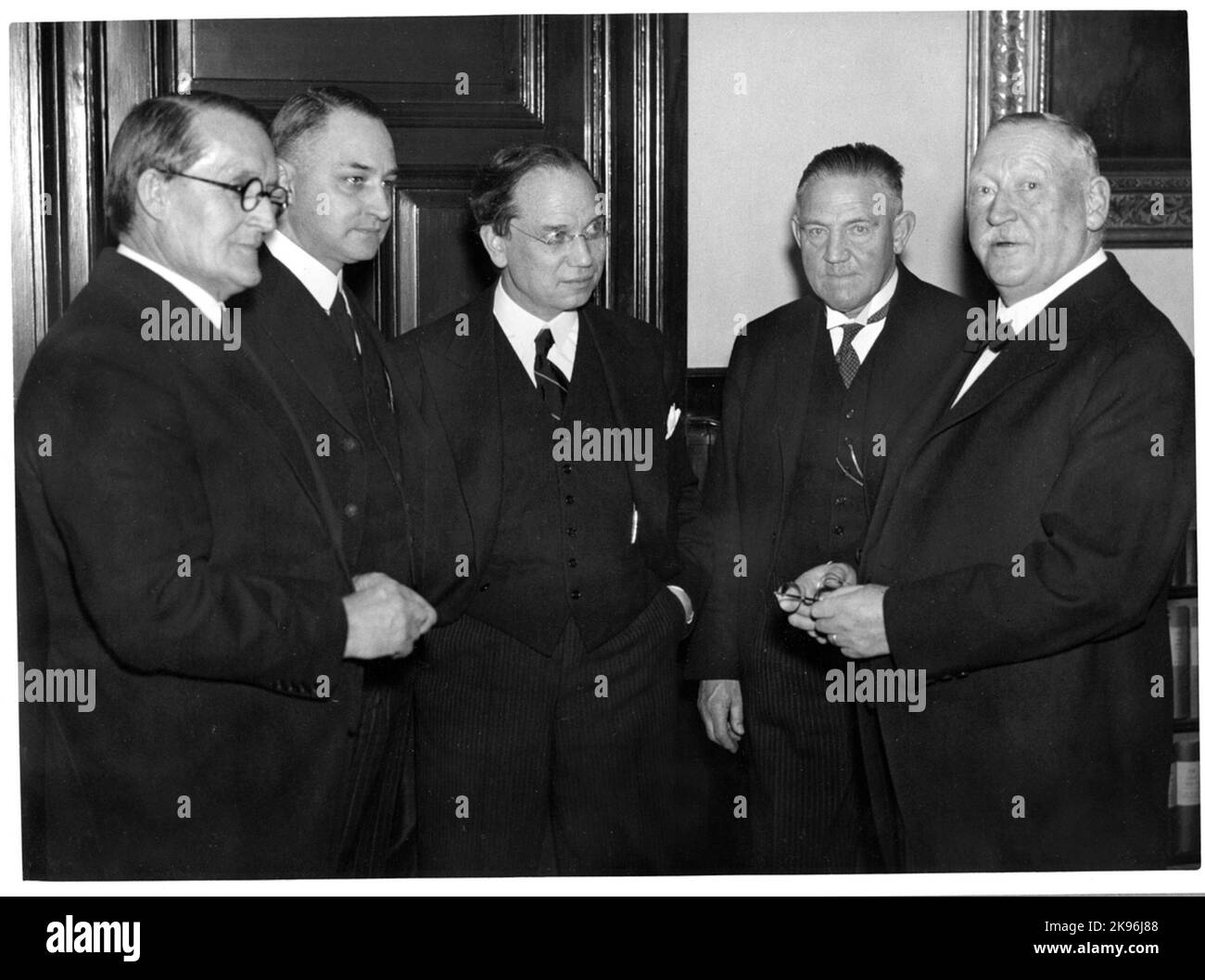 Abschiedsgruß für Generaldirektor Axel Magnus Granholm. Stockfoto