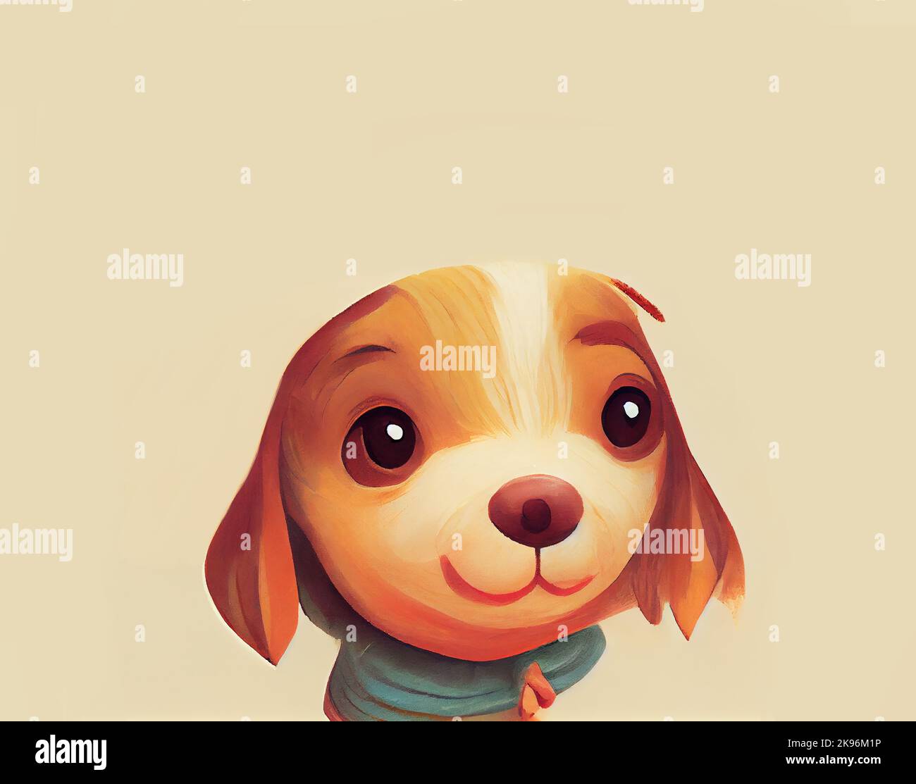Kleiner Hund Schmunkende Illustration Stockfoto