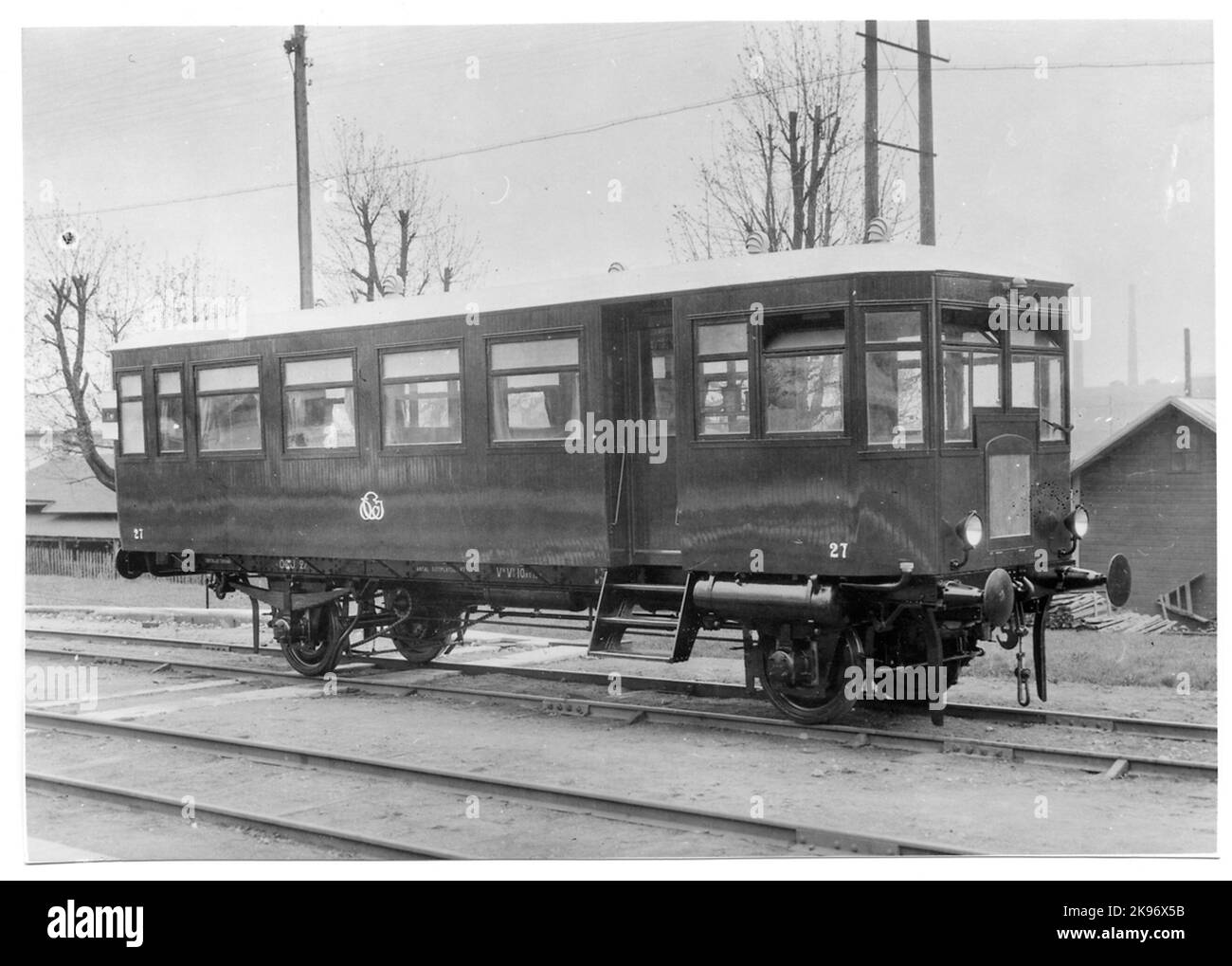 Östra Centralbanan's Railways, ÖCJ Motorvagn 27. Stockfoto