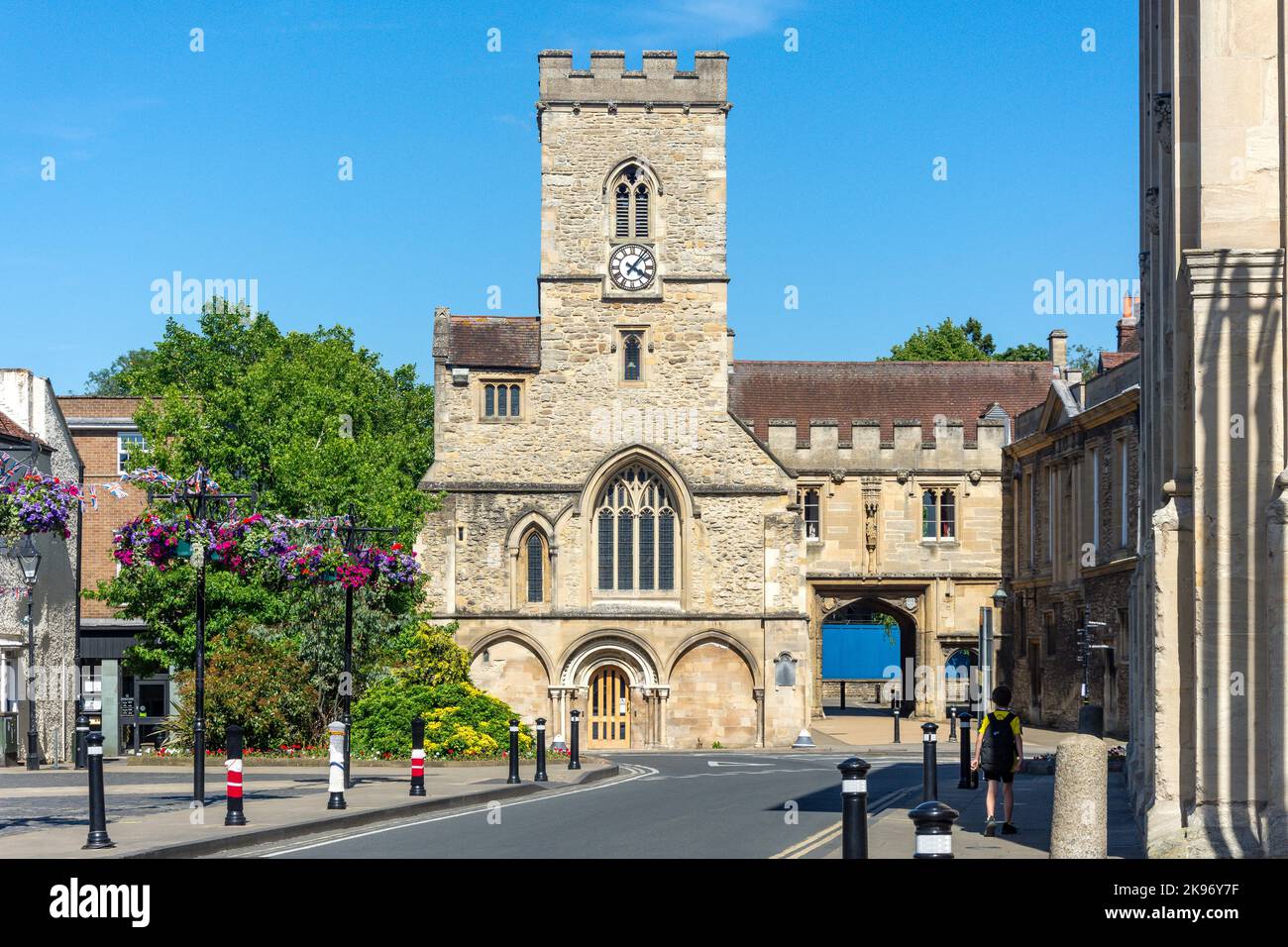 St. Nikolaus Kirche, Marktplatz, Abingdon-on-Thames, Oxfordshire, England, Vereinigtes Königreich Stockfoto