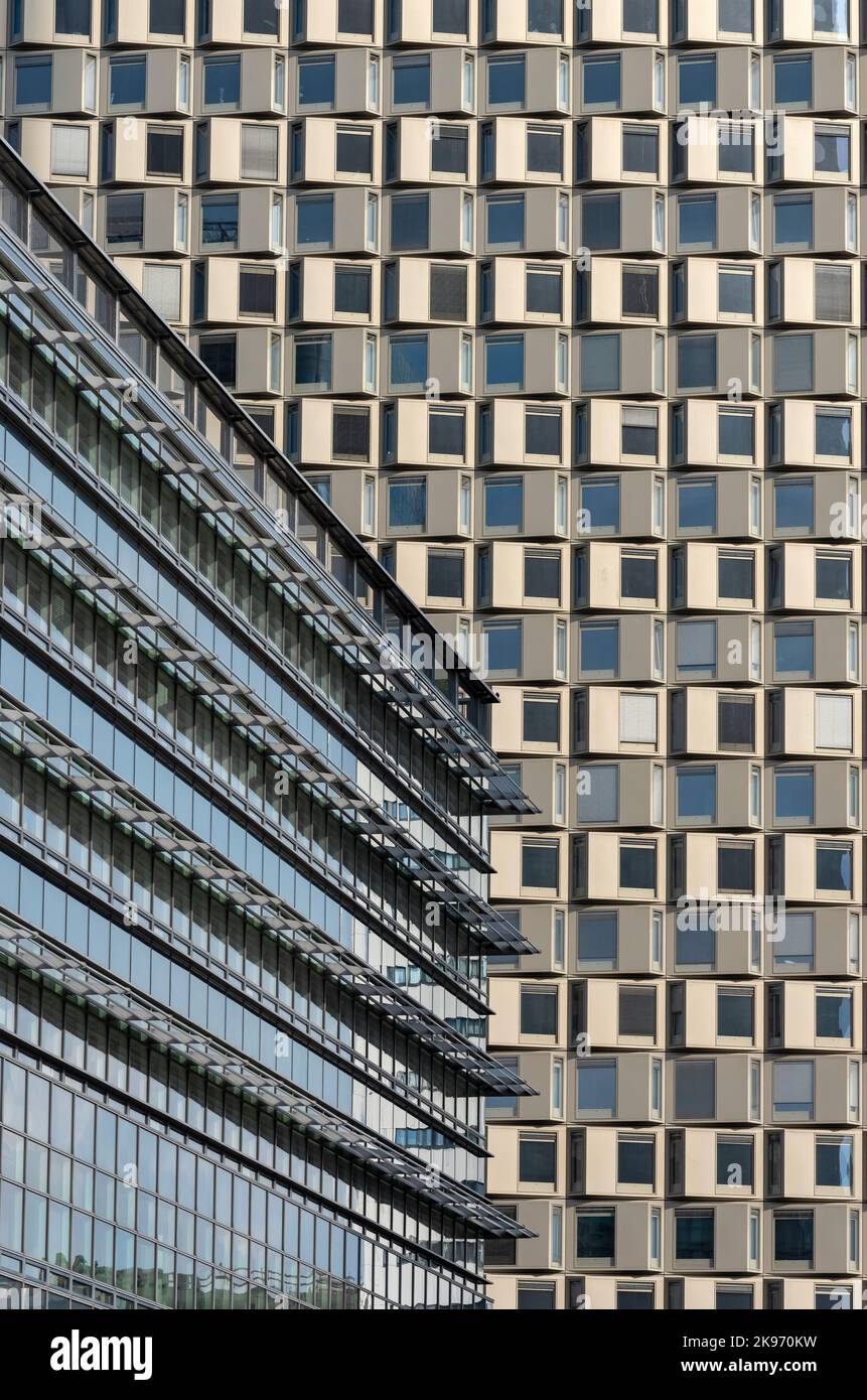 Tech Gate and District Living, Vienna Donau City, Wien, Österreich Stockfoto