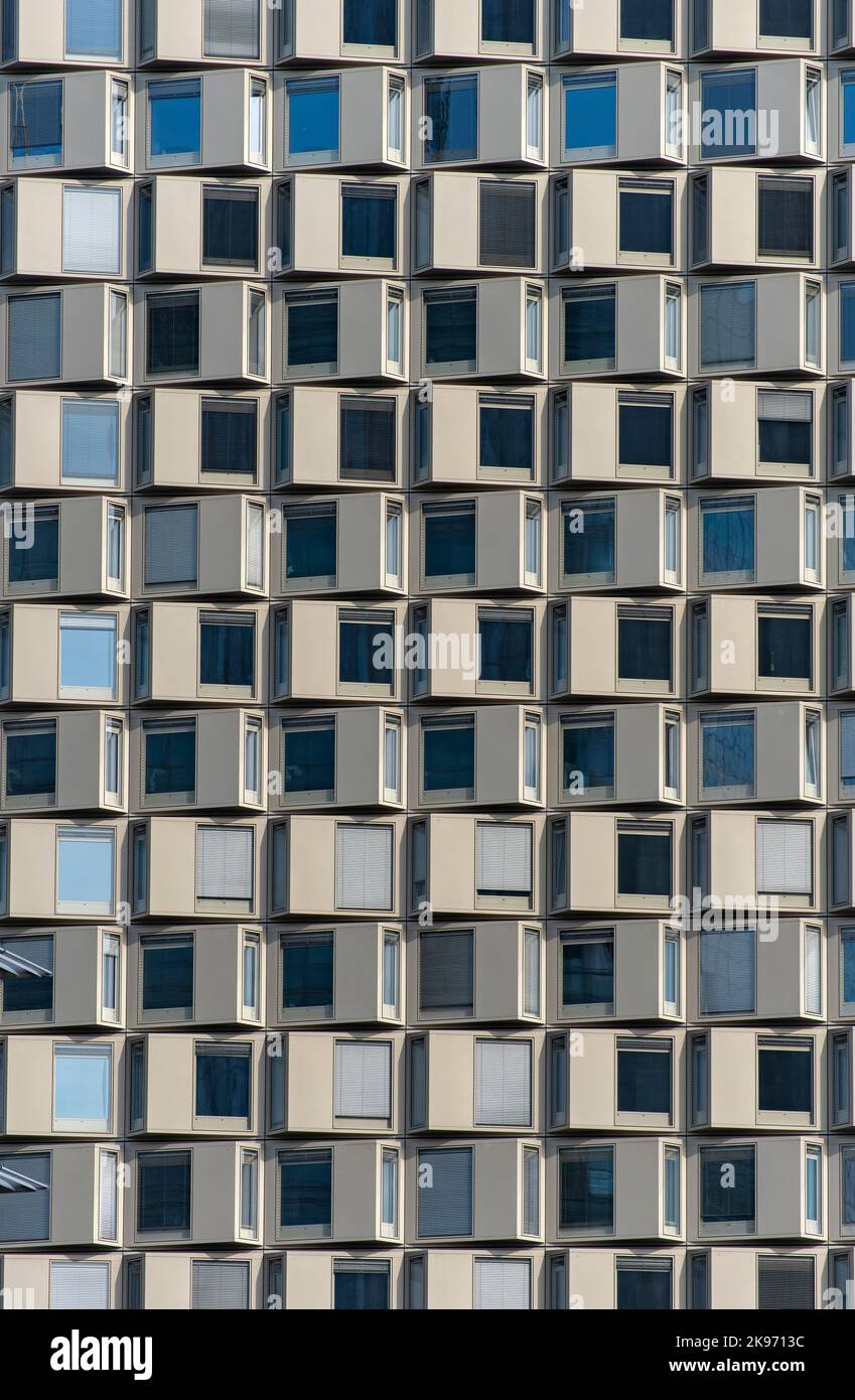 District Living Apartment Building, Vienna Donau City, Wien, Österreich Stockfoto