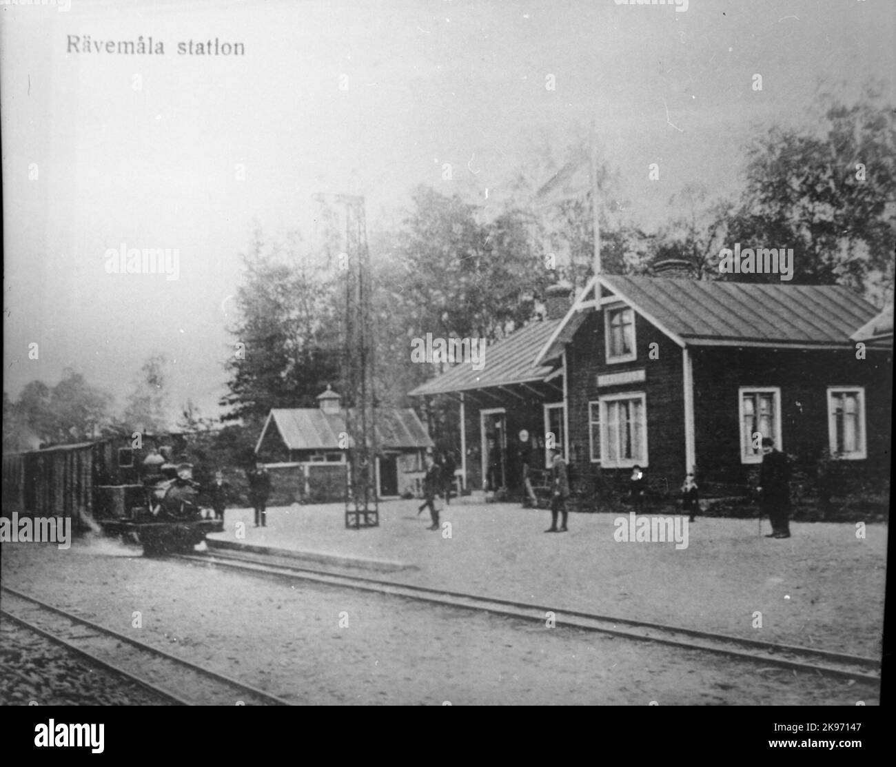 Bahnhof Rävemåla. Stockfoto