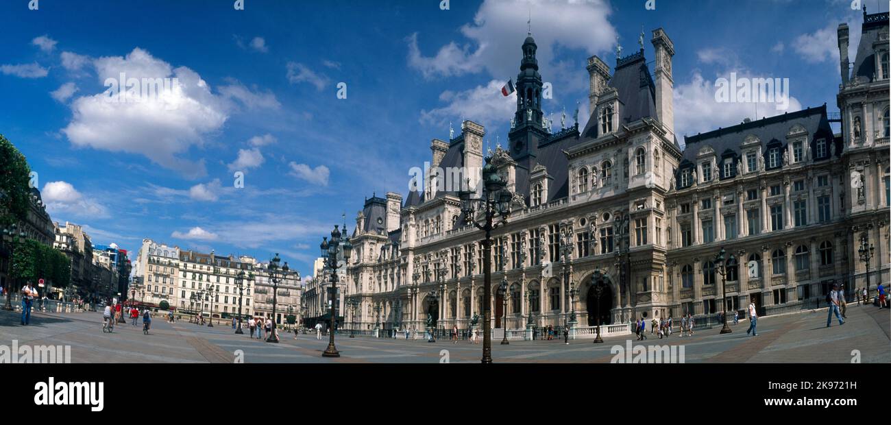 Paris France Hotel De Ville Stockfoto