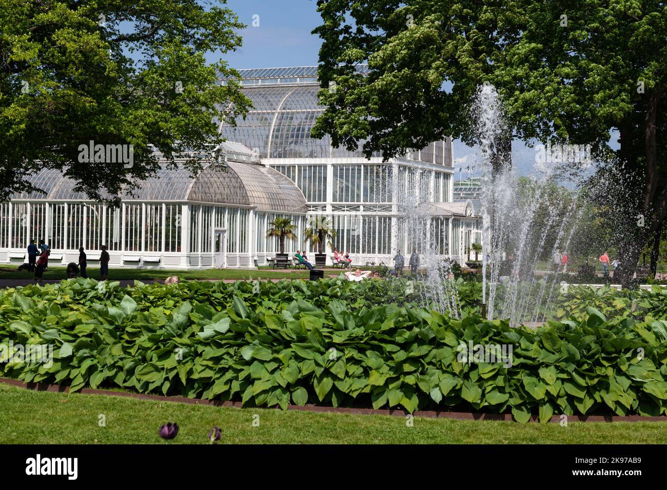 Eine schöne Aussicht auf die Gartengesellschaft von Göteborg Park, Schweden Stockfoto