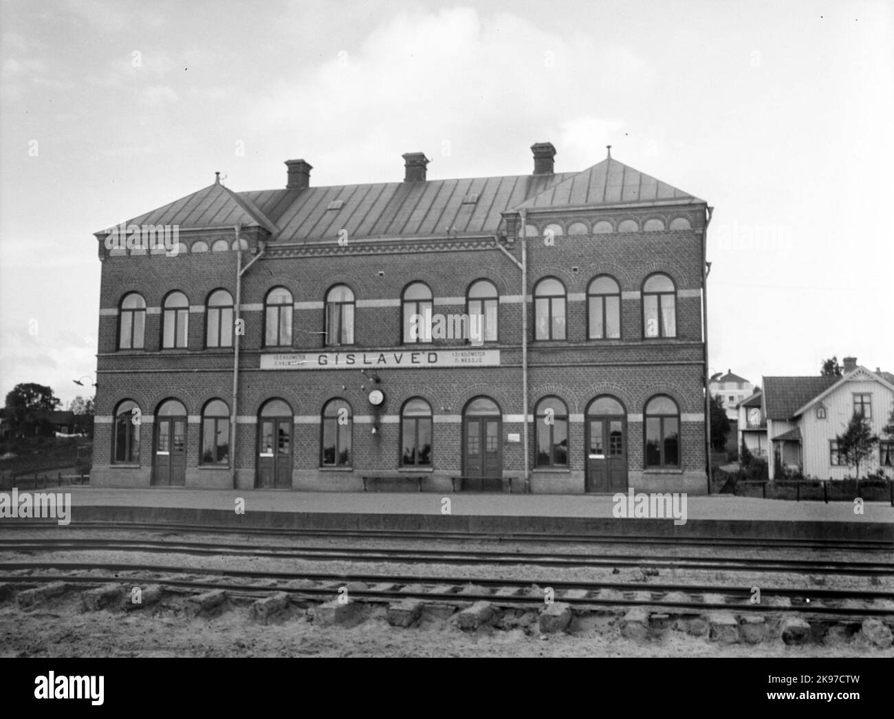 Bahnhof Gislaved. Stockfoto