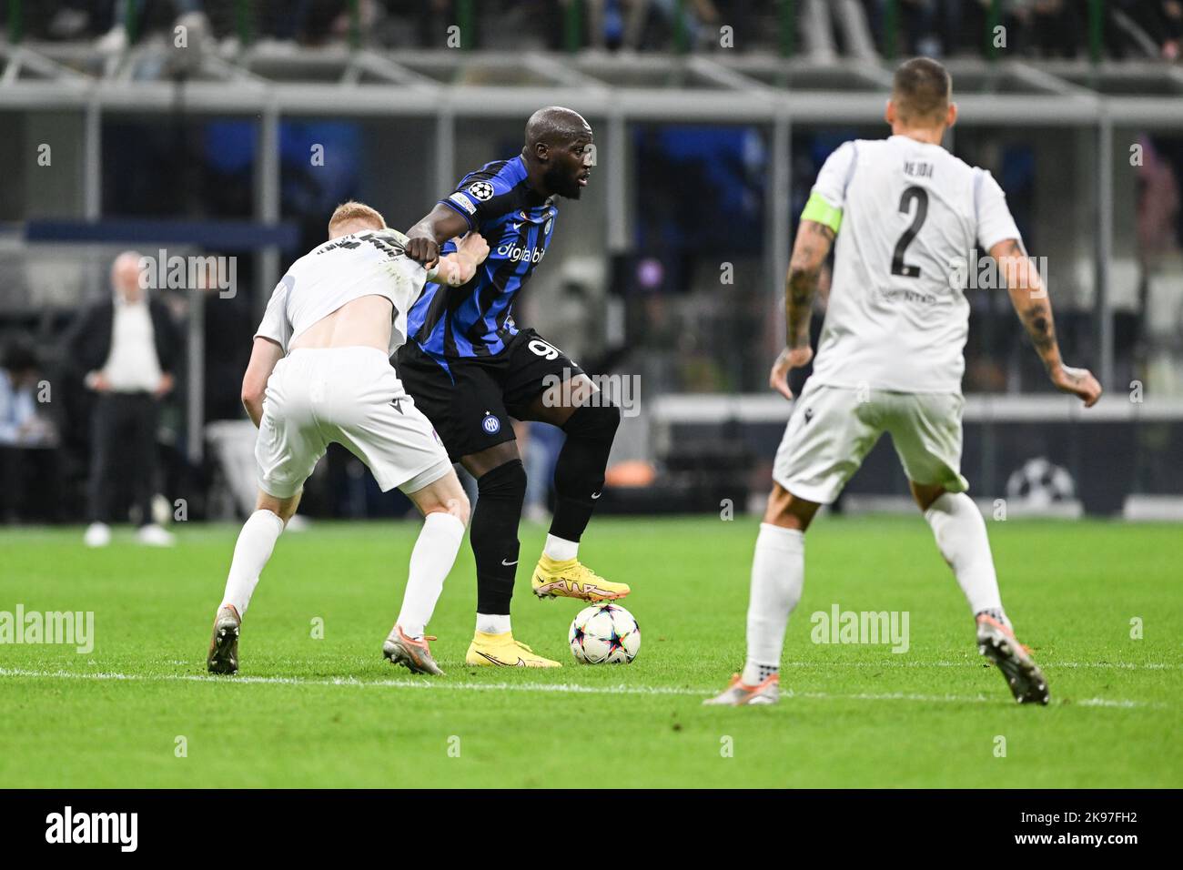 Lukaku Romelu Menama Bolingoli vom FC Inter während des UEFA Champions League-Tootballs der Gruppe C zwischen Inter FC Internazionale und FC Viktoria Pilsen am 26. Oktober 2022 im Stadion Giuseppe Meazza   San Siro Siro in Mailand, Italien. Foto Tiziano Ballabio Stockfoto