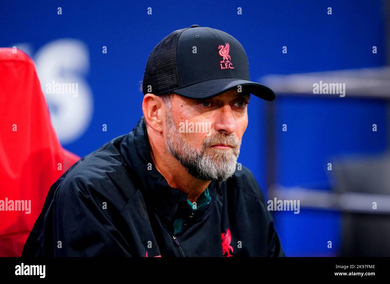 Liverpool-Manager Jürgen Klopp vor dem UEFA Champions League-Spiel A in der Johan Cruyff Arena in Amsterdam, Niederlande. Bilddatum: Mittwoch, 26. Oktober 2022. Stockfoto