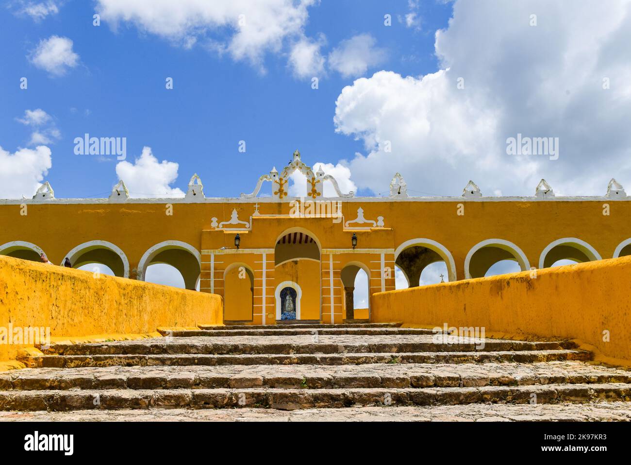 Das berühmte Kloster von San Antonio de Padua, Izamal, Yucatan, Mexiko Stockfoto