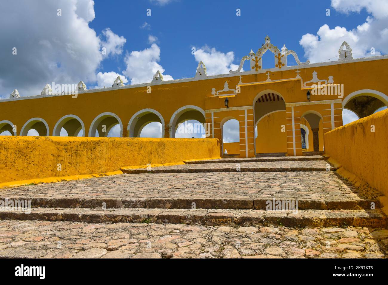 Das berühmte Kloster von San Antonio de Padua, Izamal, Yucatan, Mexiko Stockfoto