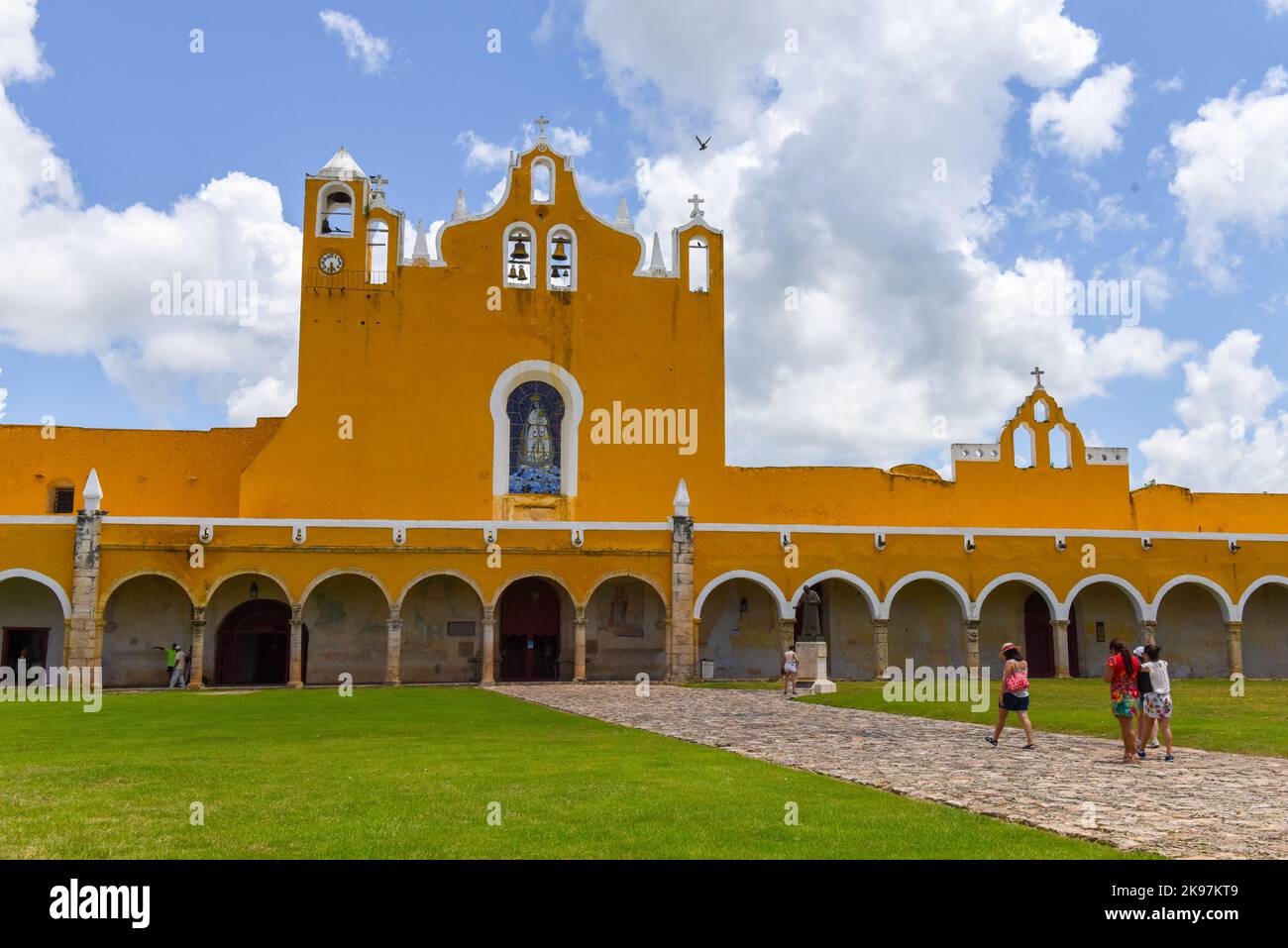 Das berühmte Kloster von San Antonio de Padua, Izamal, Yucatan, Mexiko Stockfoto