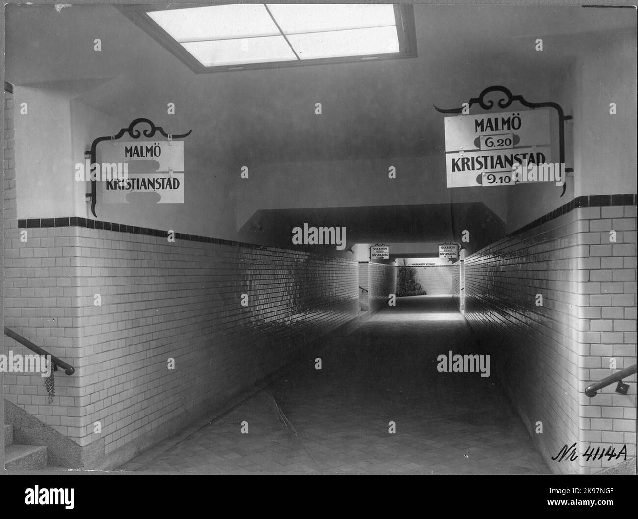 Innenraum des persönlichen Tunnels. Stockfoto