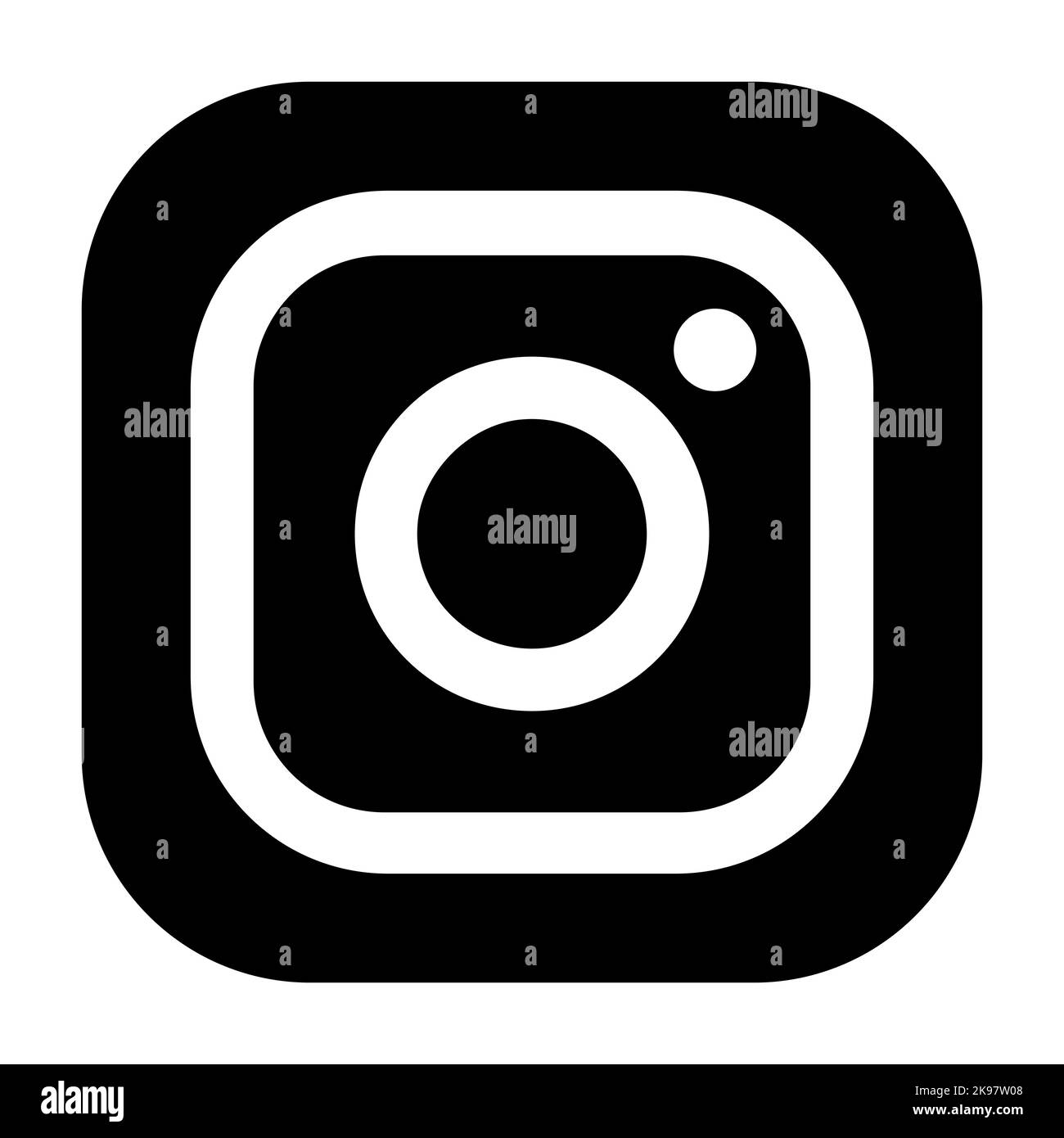 Kamerasymbol mit Instagram-Logo. Vektorgrafik redaktionelle Illustration isoliert auf weißem Hintergrund Stock Vektor