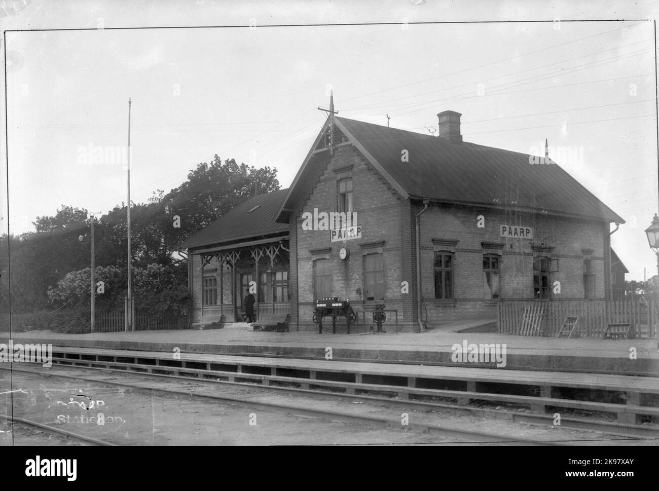Bahnhof Påarp. Stockfoto