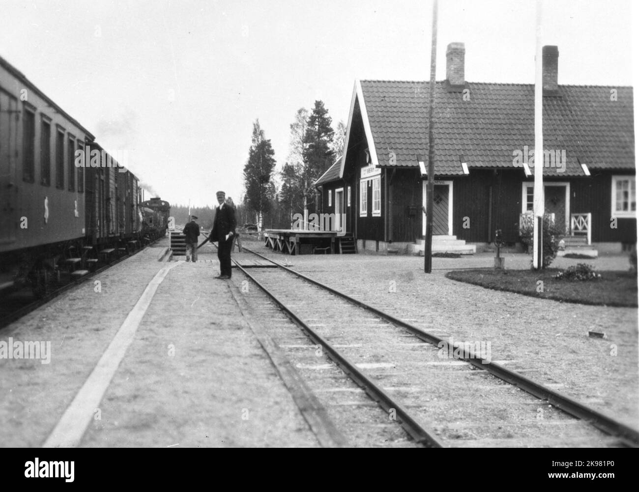 Bahnhof Rörström. Stockfoto
