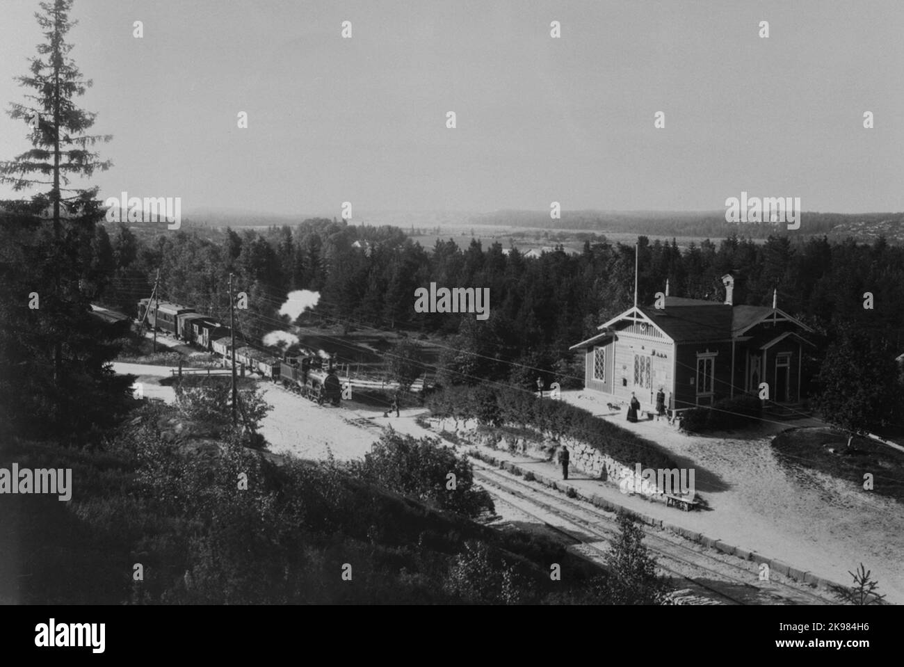 Gebackene Station Stockfoto