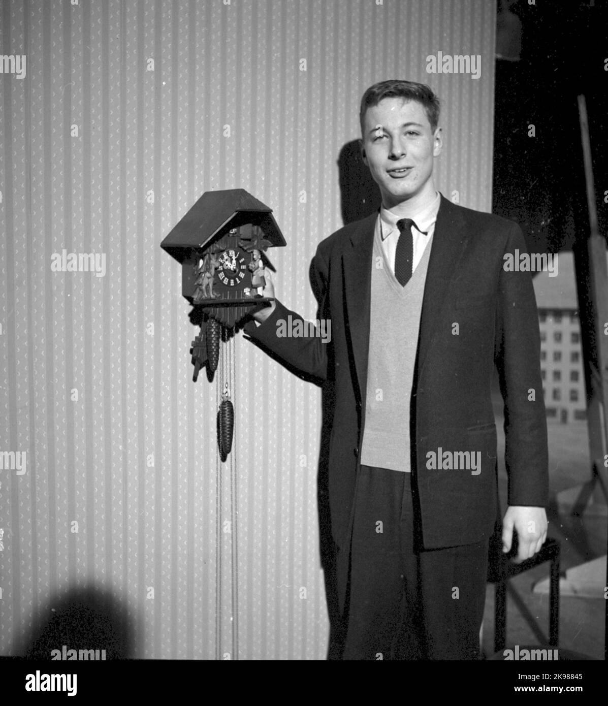 Aufzeichnen der Fernsehsendung „Watch you See“, 1958. Stockfoto