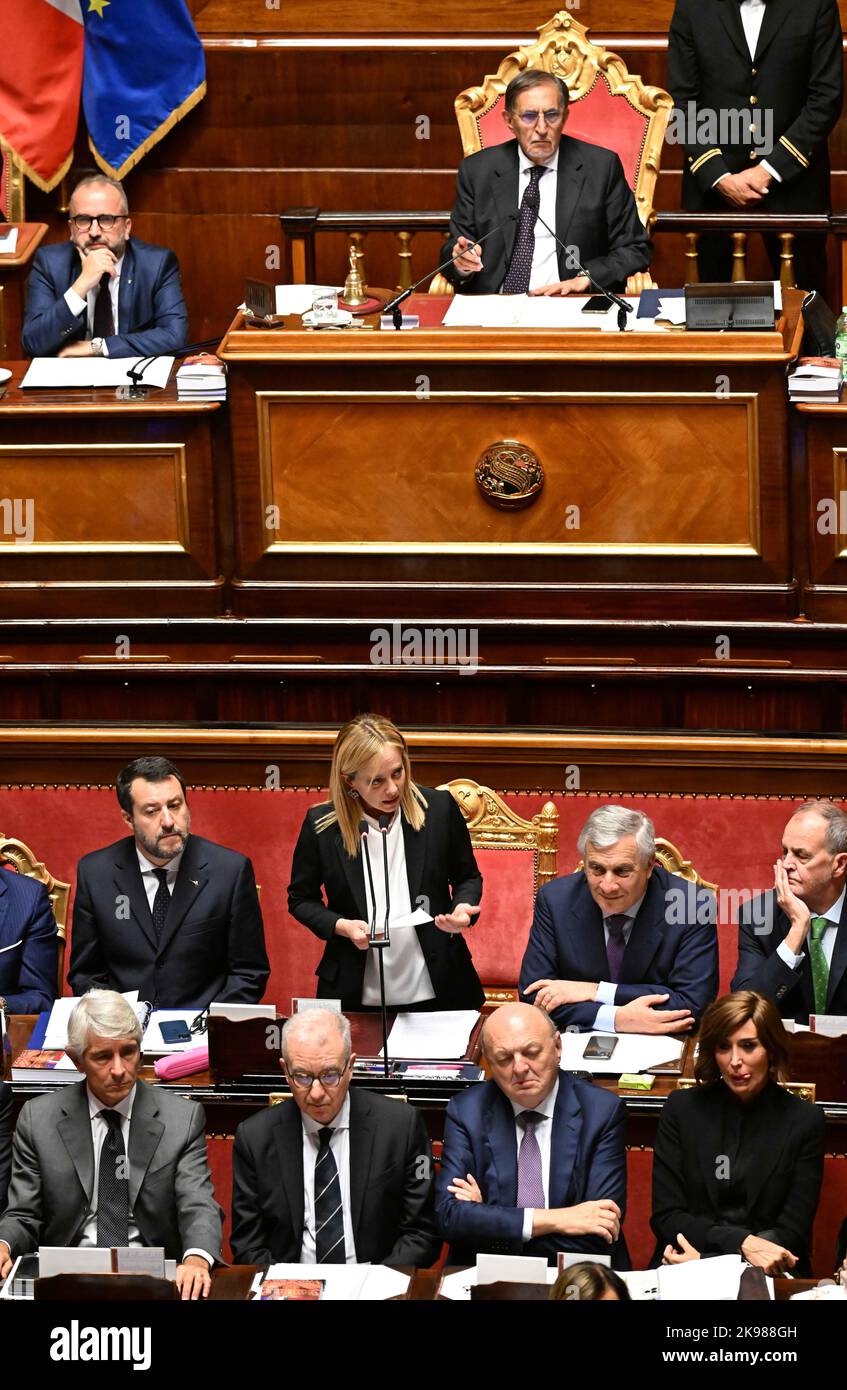 Rom, Italien. 26. Oktober 2022. Die italienische Premierministerin ... Rom, Italien. 26. Oktober 2022. Die italienische Premierministerin ...