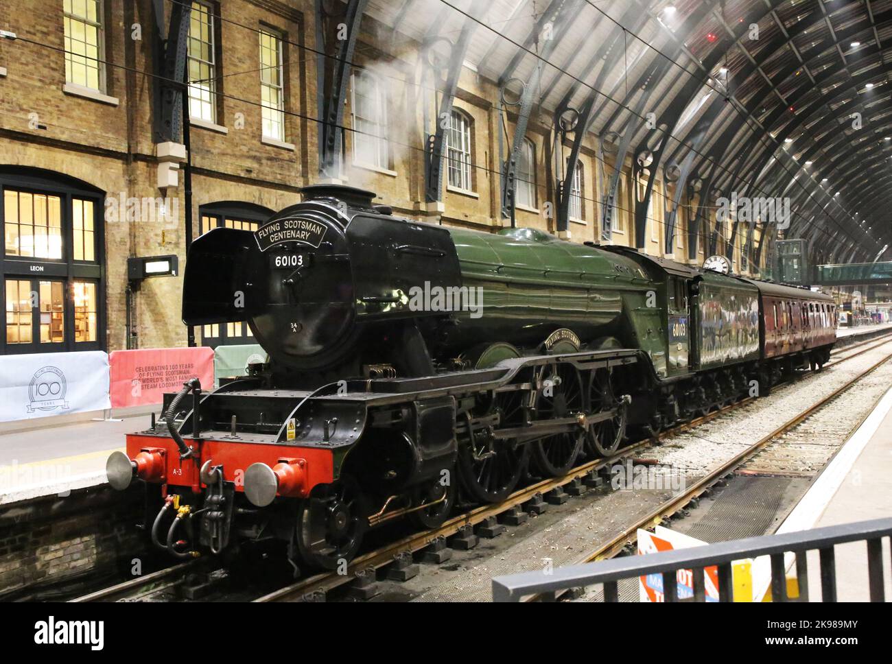 Flying Scotsman Kings Cross Station London Stockfoto