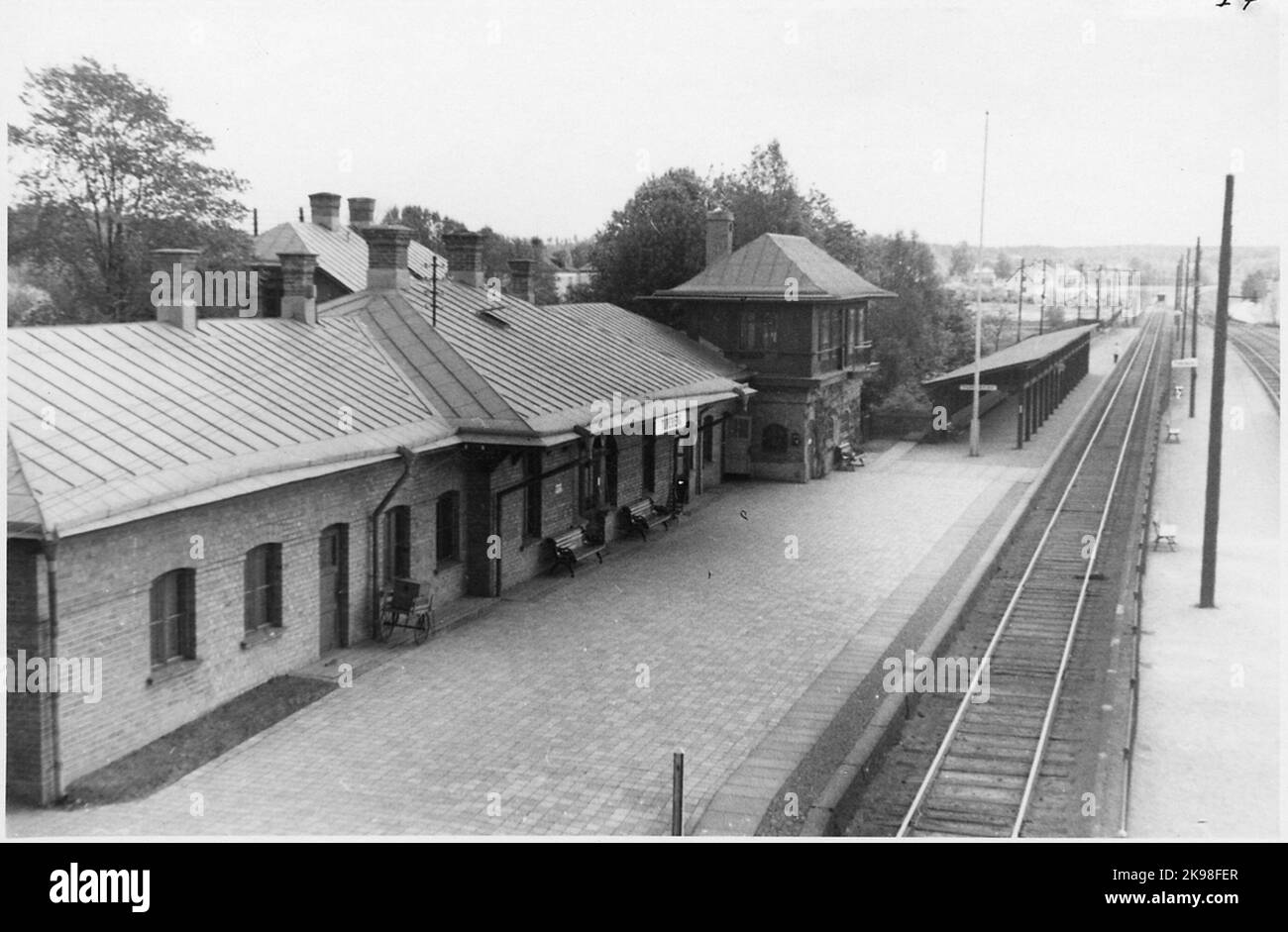 Haltestelle Tureberg. Stockfoto