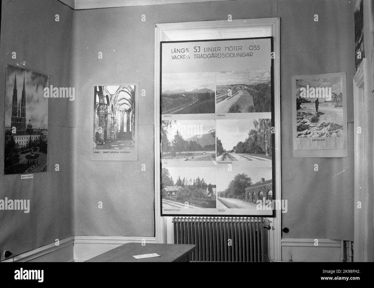 Ausstellung von touristischen Bildern; JVM Stockfoto