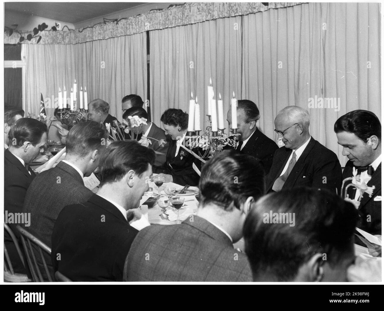 Essen im Rahmen des Verkehrsrates in Fredensborg. Stockfoto