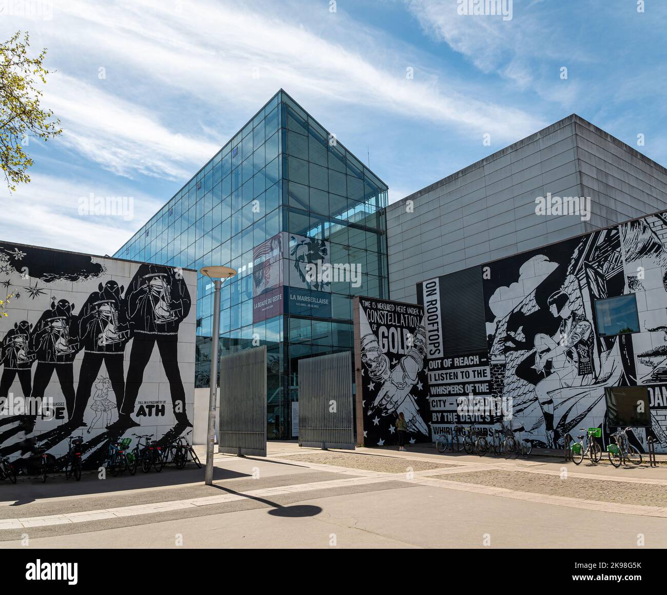 Das Musée d'Art Moderne et Contemporain de Strasbourg (MAMCS, Museum für Moderne und Zeitgenössische Kunst) ist ein Kunstmuseum in Straßburg, Frankreich, das es war Stockfoto