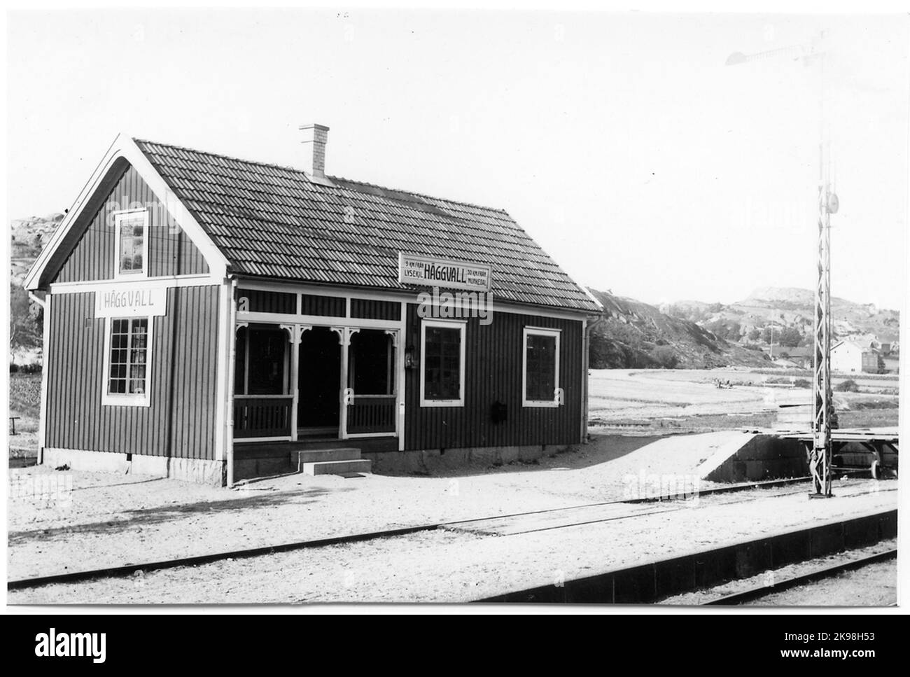 Häggvall halten und beladen. Stockfoto