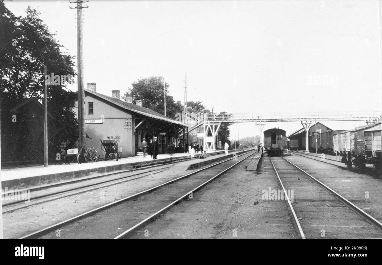 Bahnhof Stenstorp. Stockfoto