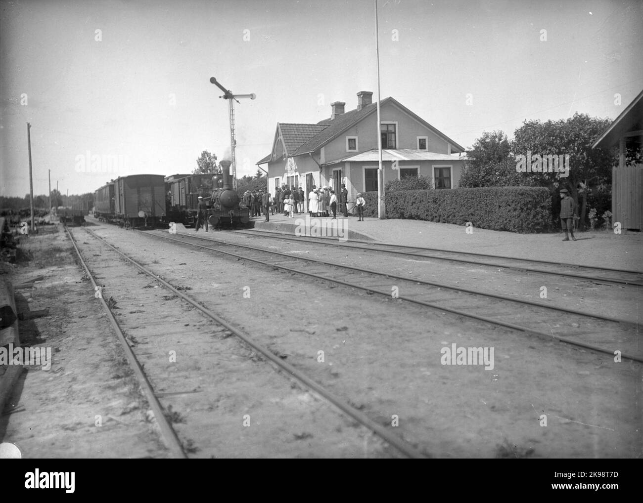Bahnhof Lidhult. Stockfoto