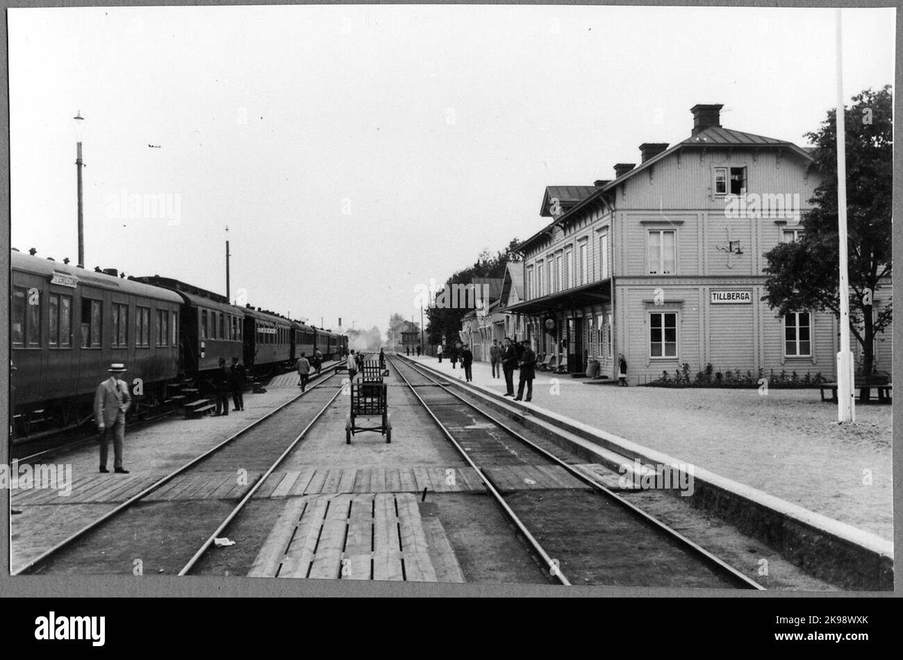 Bahnhof Tillberga. Stockfoto