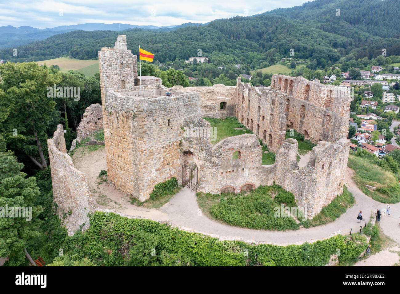 Burgruine Schlossberg, Staufen, Baden, Schwarzwald, Deutschland Stockfoto