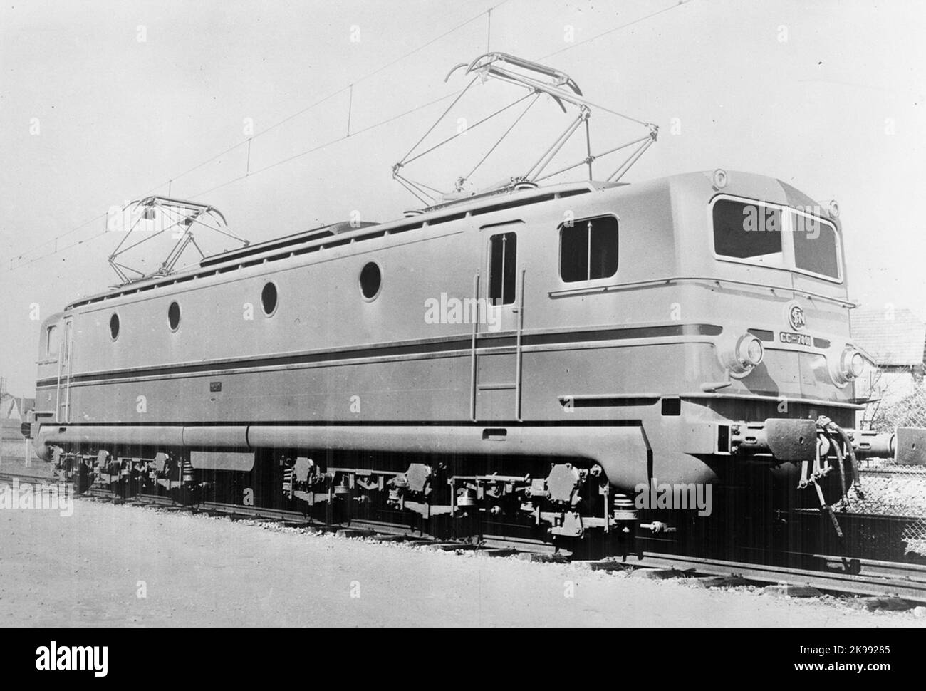 SNCF ELLOK CC-7001 die französische staatliche Eisenbahngesellschaft SNCFDetta Ello begann 1949 mit der Produktion. Stockfoto