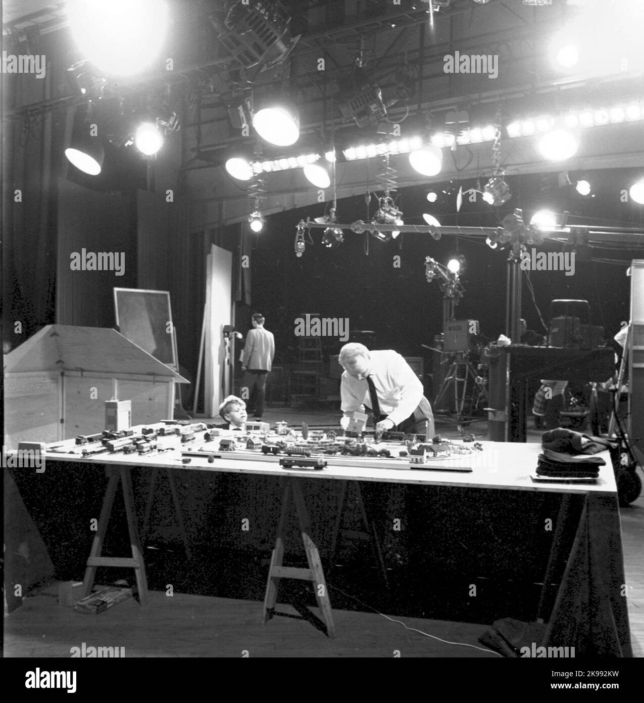 Aufzeichnen der Fernsehsendung „Watch you See“, 1958. Stockfoto