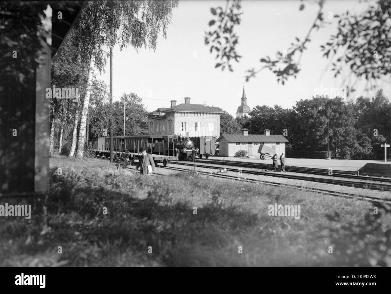 Bahnhof Norrtälje. Stockfoto