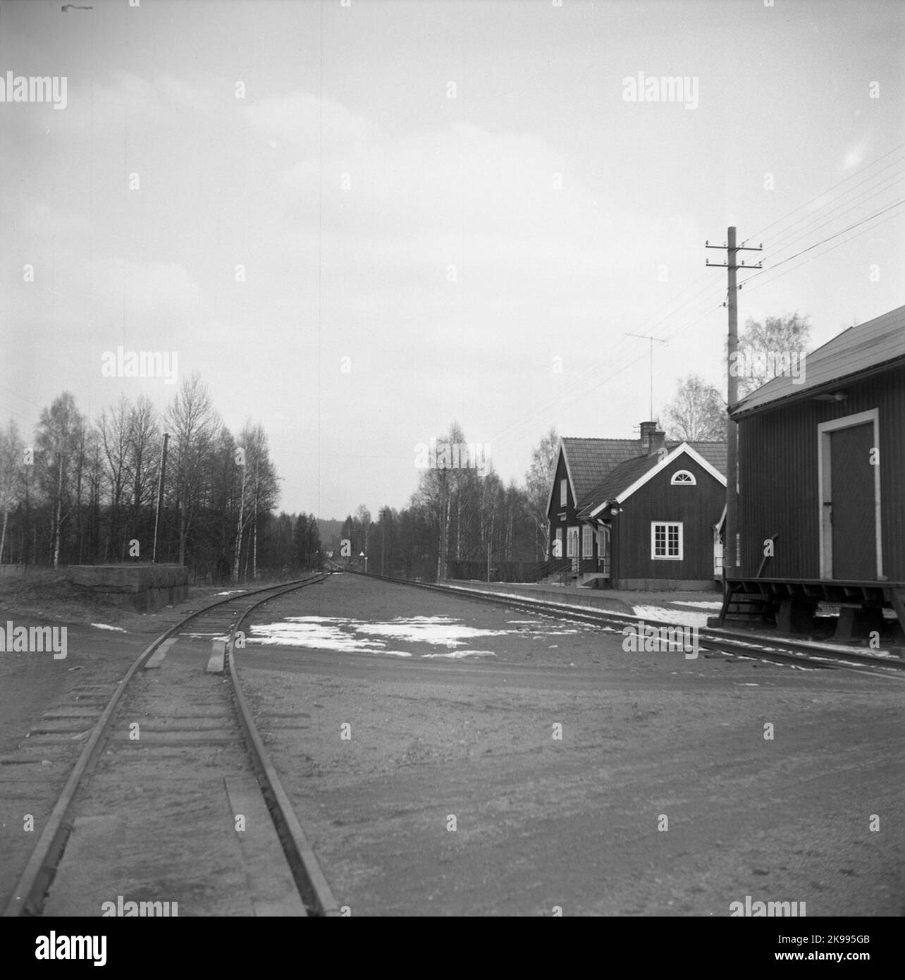 Hultarp Station. Stockfoto