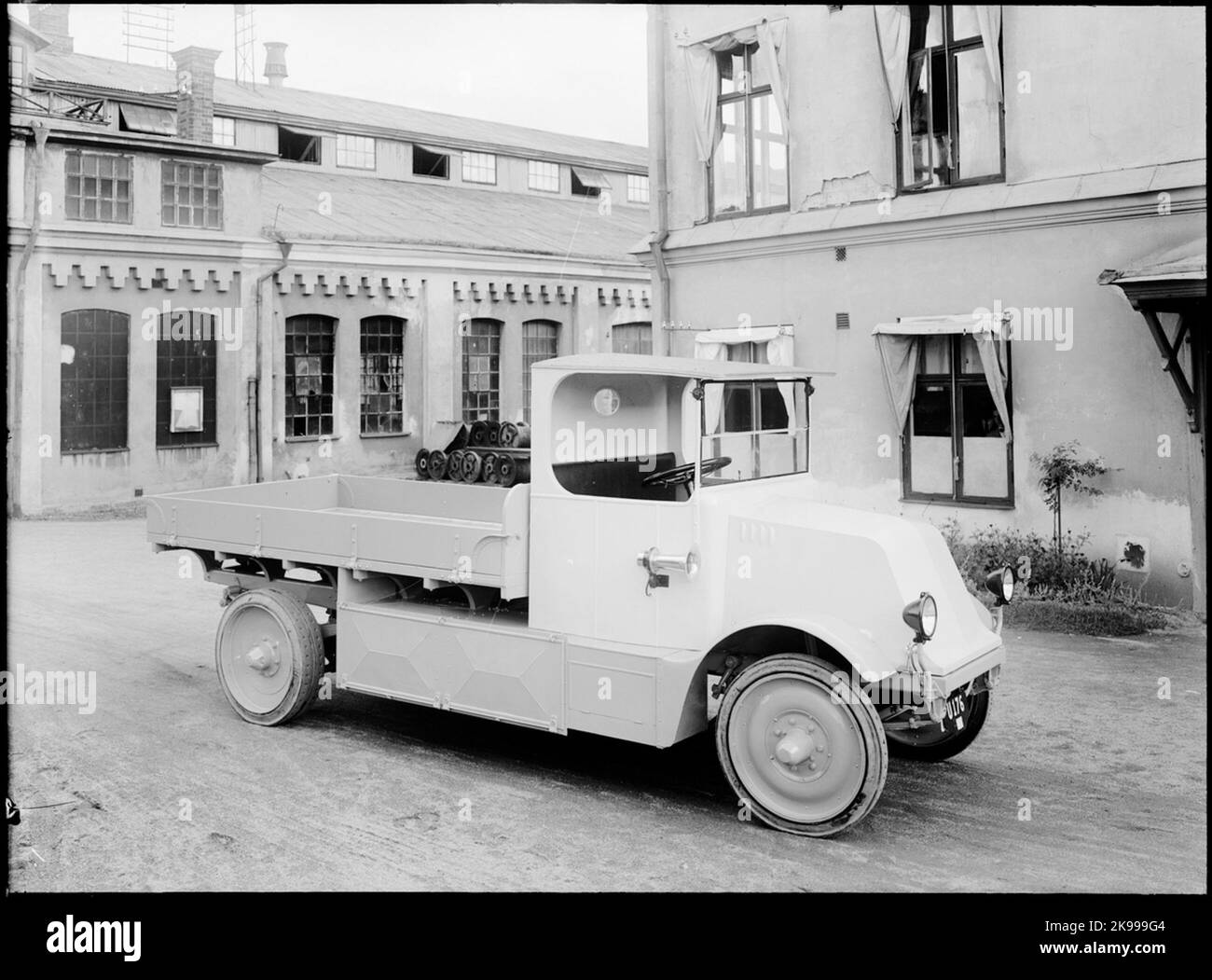 Elektro-LKW von ASEA, mit Kennzeichen U176. Stockfoto