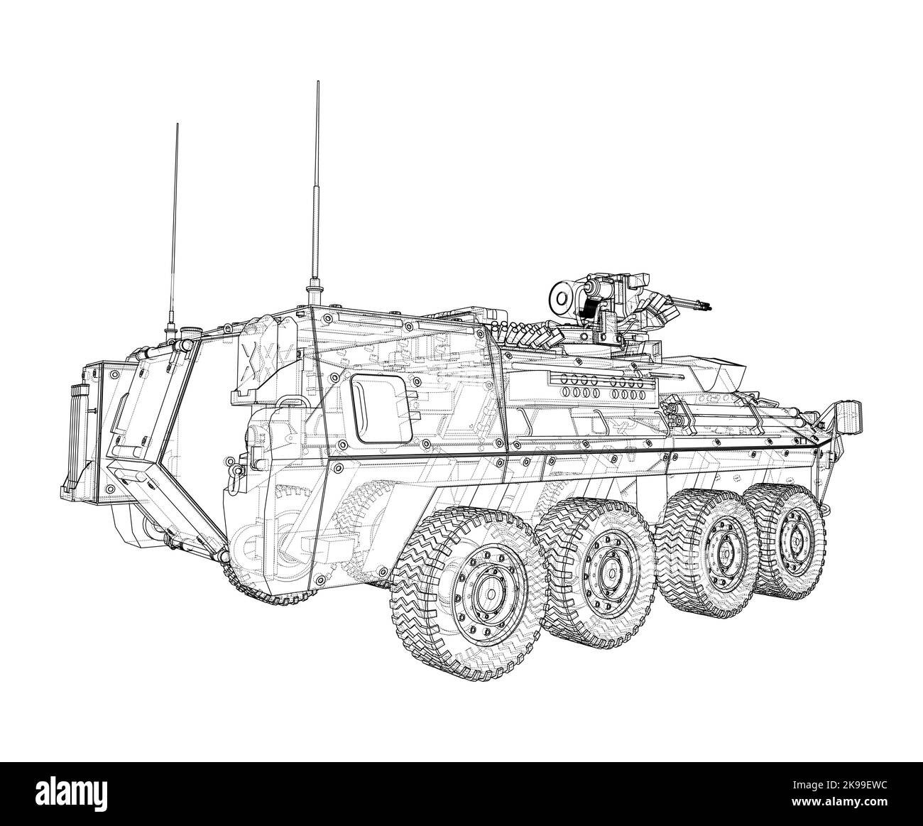 Gepanzerter Personallräger. Vektor Stock Vektor