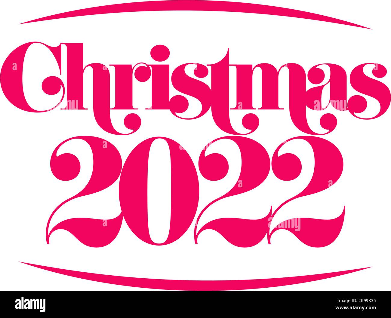 Weihnachten 2022 festliches Textvektordesign Stock Vektor