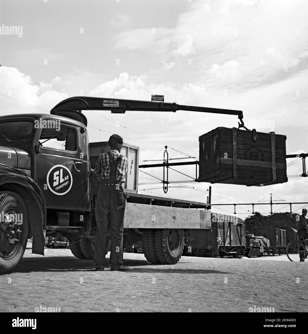 SL ab Transportkrane. Stockfoto