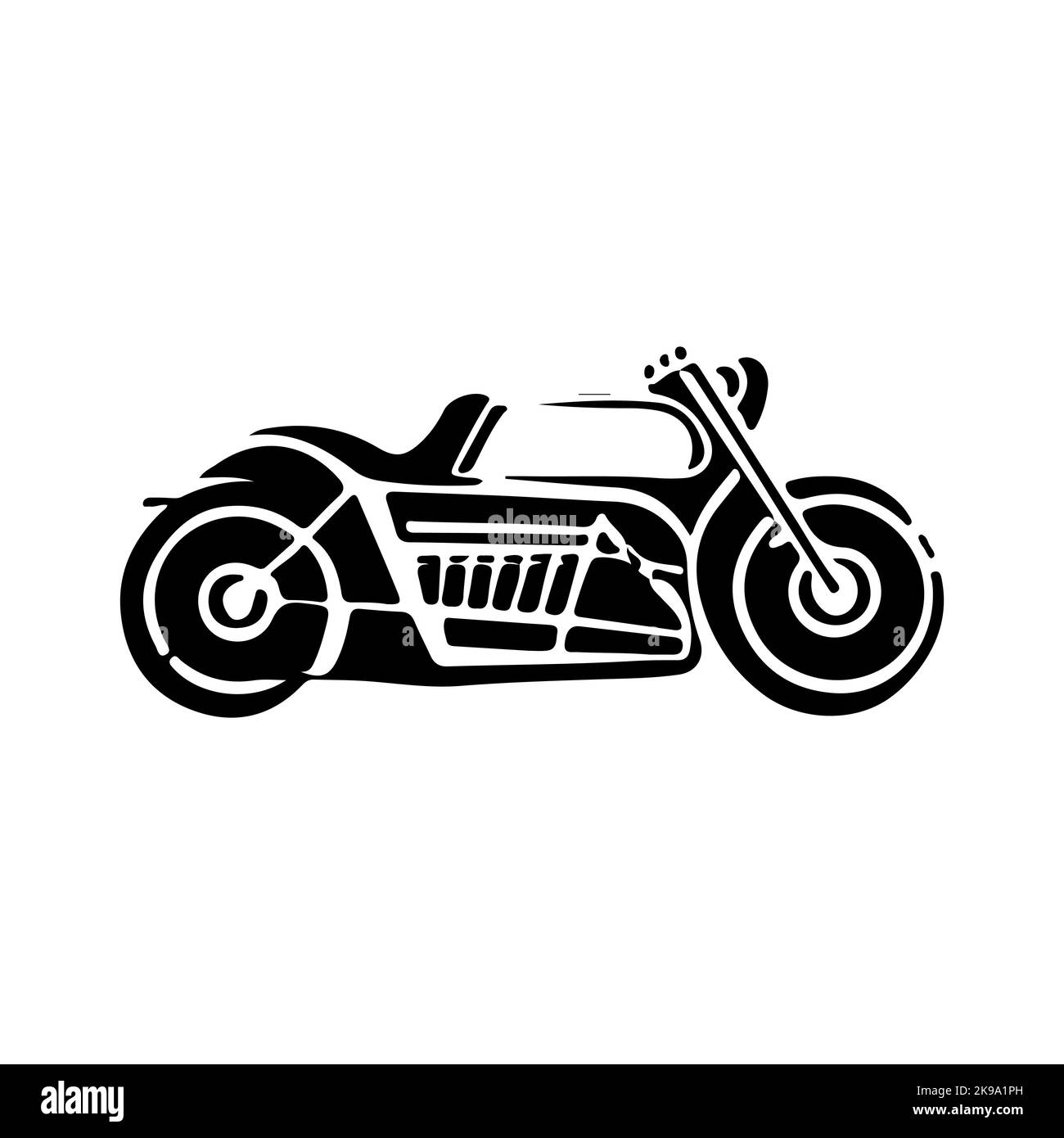 Motorrad-Logo-Vektor-Design. Tolles Motorrad-Logo. Motorrad-Logo. Stock Vektor