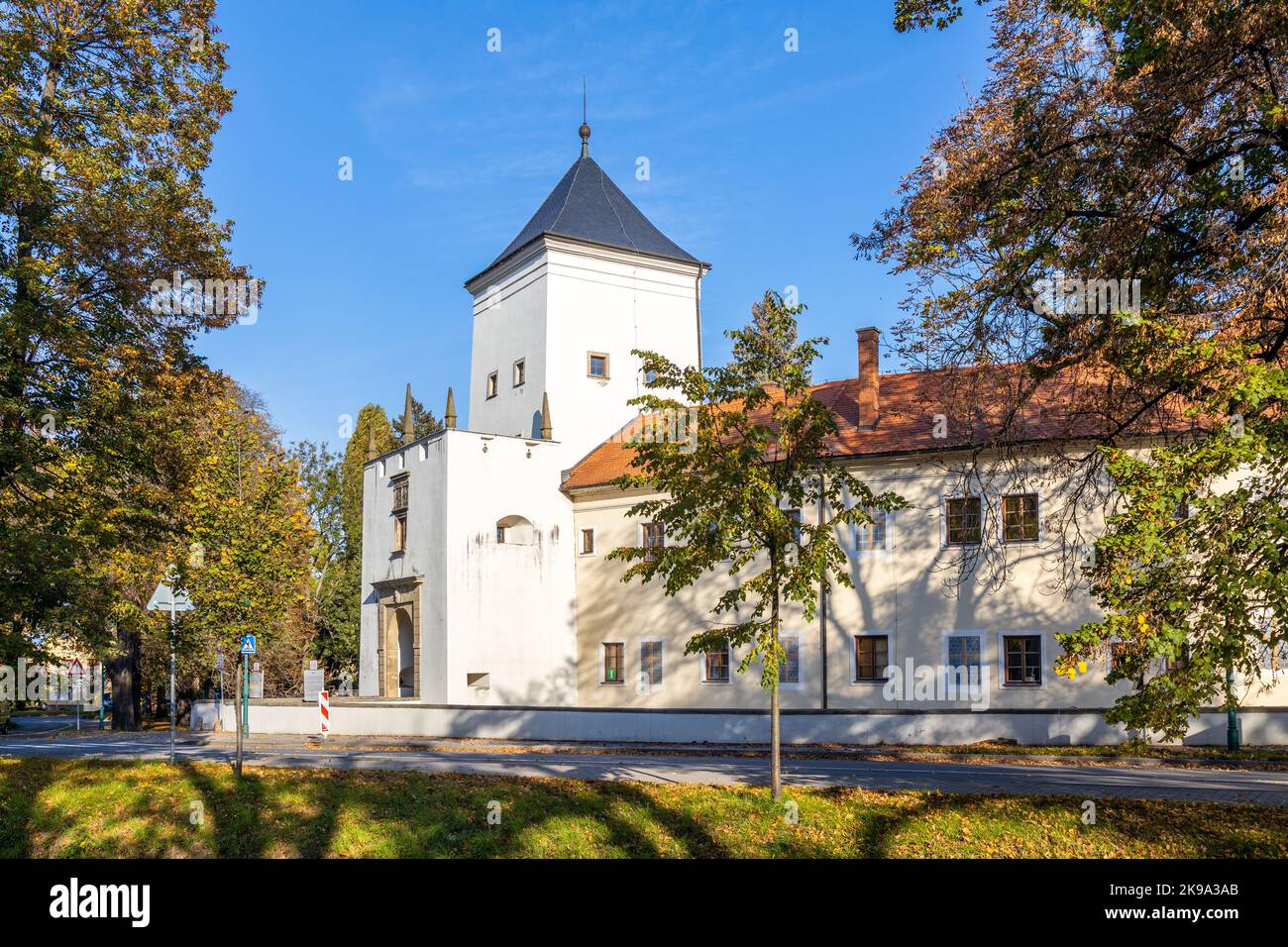 zamek a muzeum, Bystrice pod Hostynem, Zlinsky kraj, Tschechische Republik / Schlösser und Museum, Bystrice pod Hostynem Stadt, Mähren, Tschechische republik Stockfoto