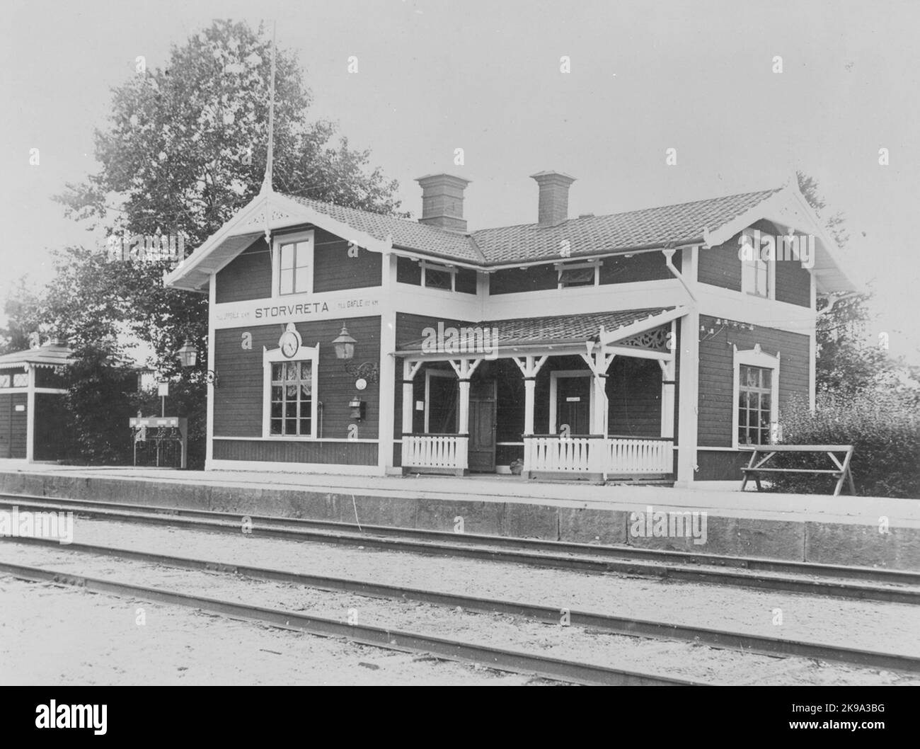 Bahnhof Storvreta Stockfoto