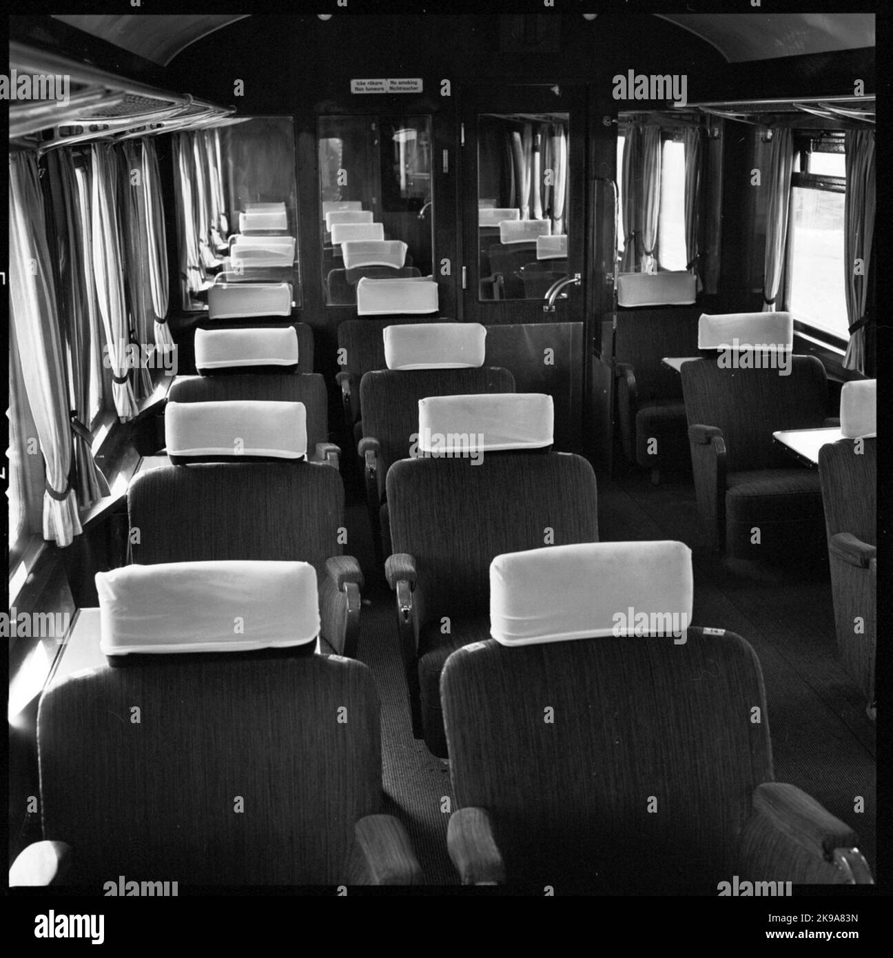 Staatsbahnen, SJ X0A5. Audit in der Hauptwerkstatt Åmål (älterer Innenraum) Stockfoto