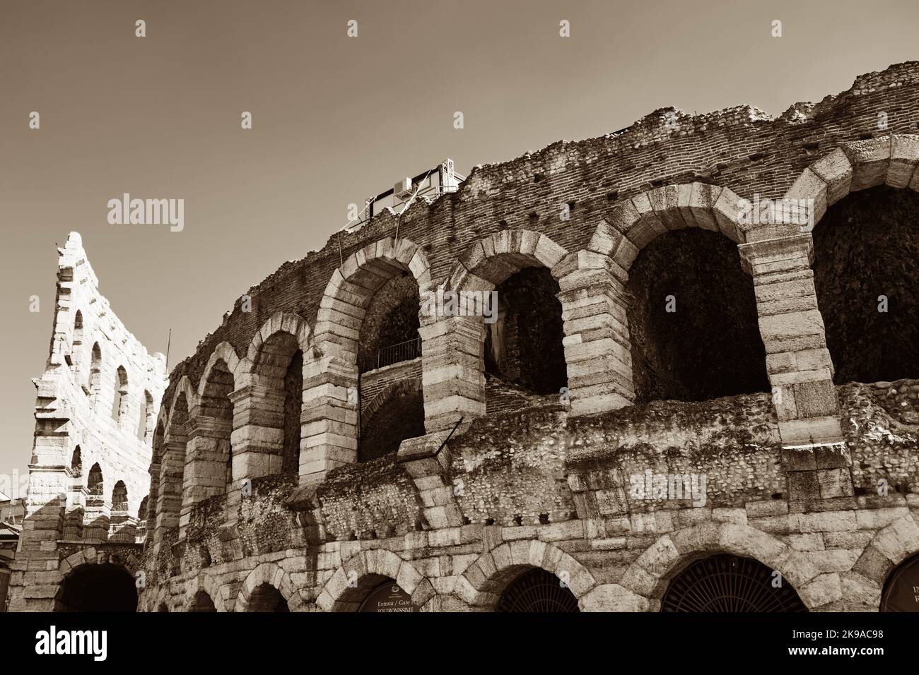 Die antike Arena von Verona, Italien, Europa, Weltkulturerbe Stockfoto