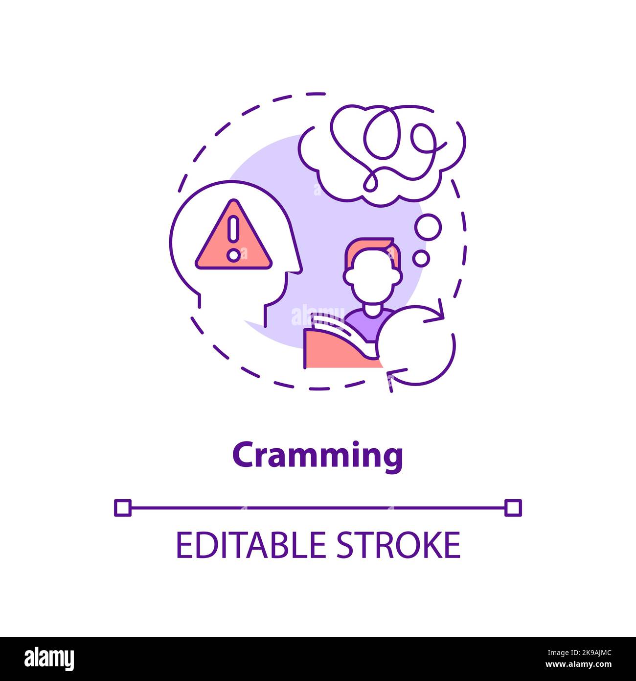 Symbol „Cramming Concept“ Stock Vektor