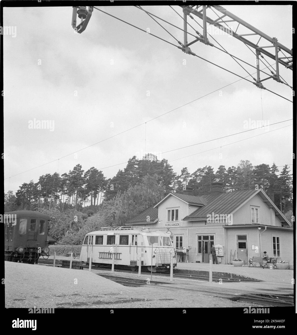Bahnhof Kungsängen. Stockfoto
