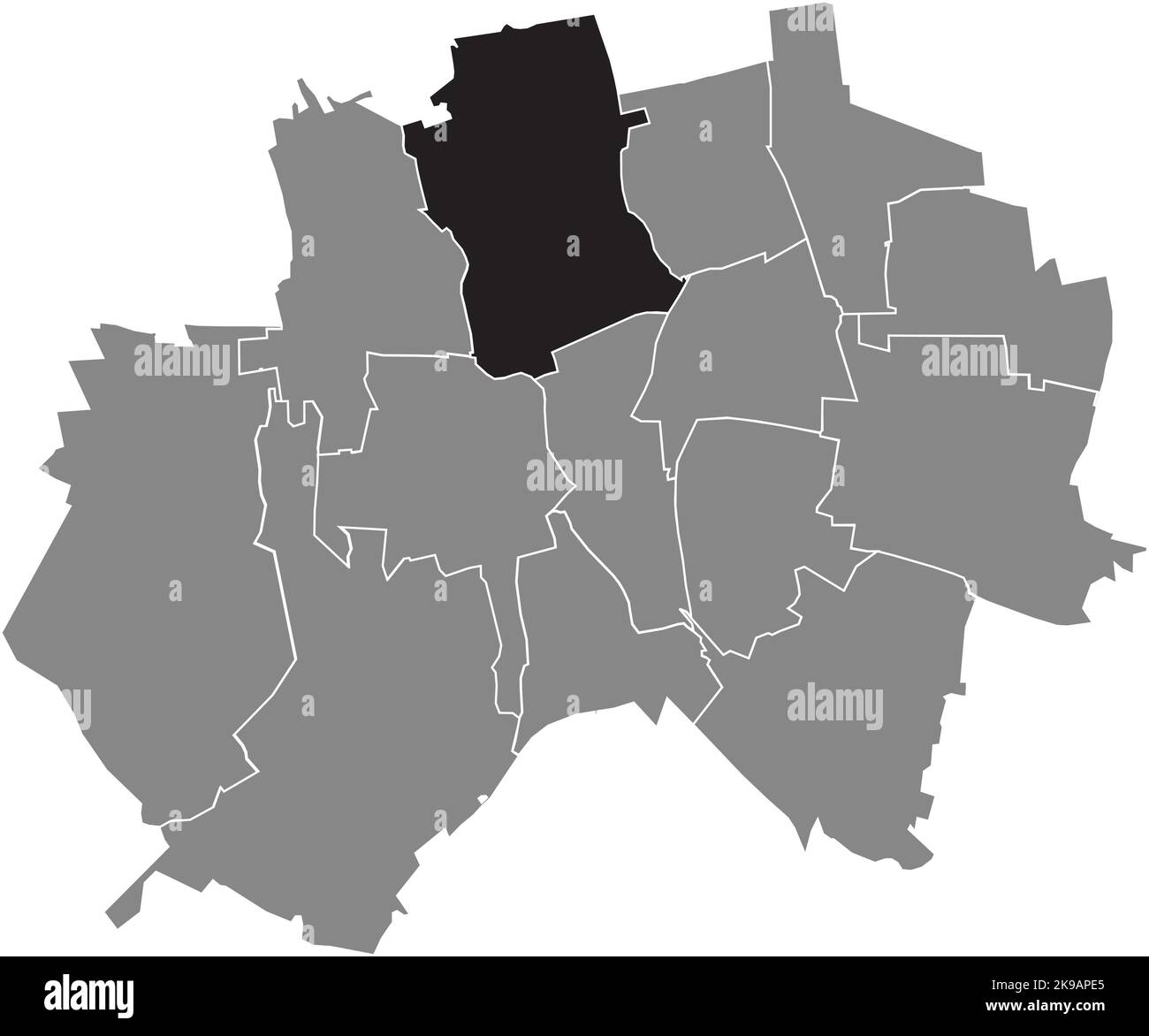 Lageplan der GEMEINDE NORDSTADT, HILDESHEIM Stock Vektor